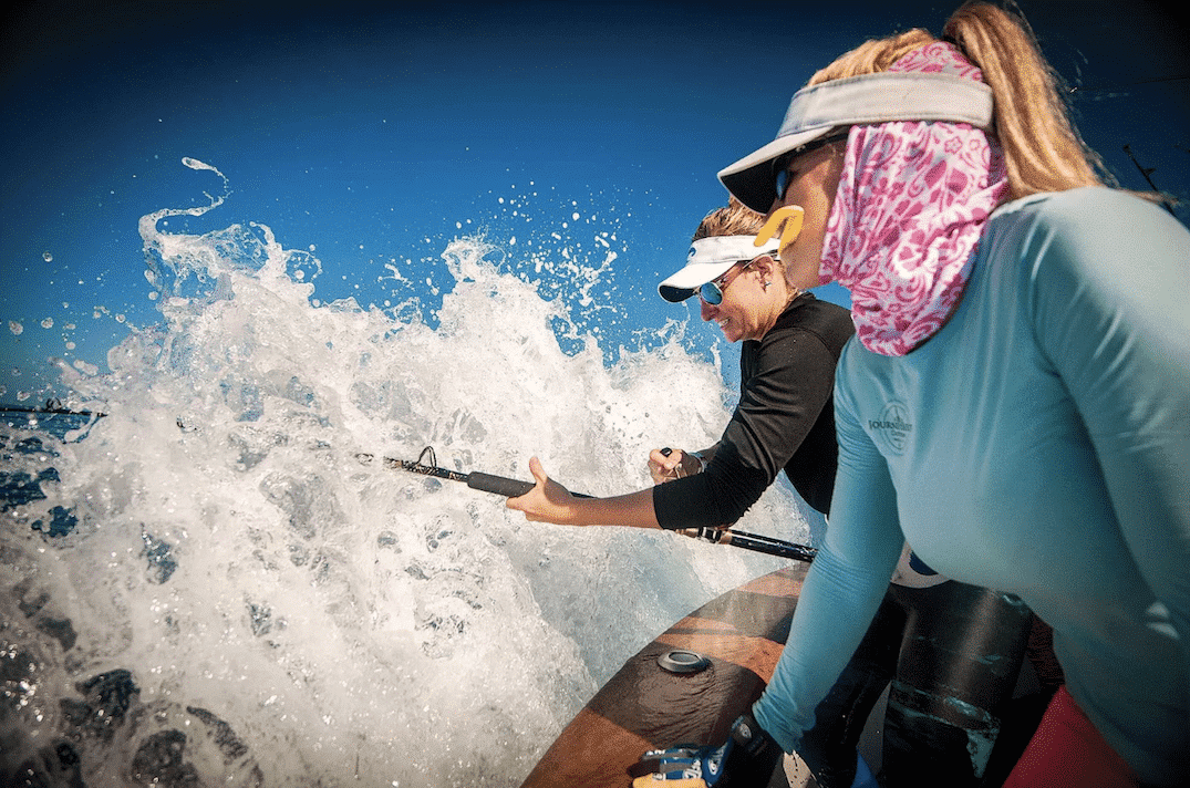 women sports fishing Costa Rica