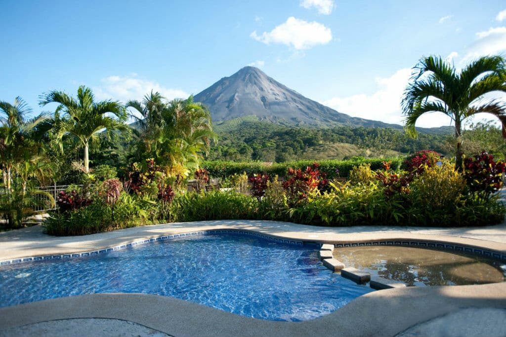 Arenal Volcano from Kioro Hotel Pool